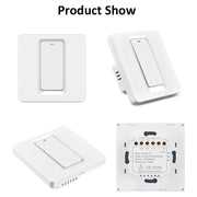 Tuya ZigBee Smart Single-fire Zero-fire Sharing Switch Controllo del telefono Pannello vocale Spina europea, Specifiche:, 1 Button, 2 Buttons, 3 Buttons
