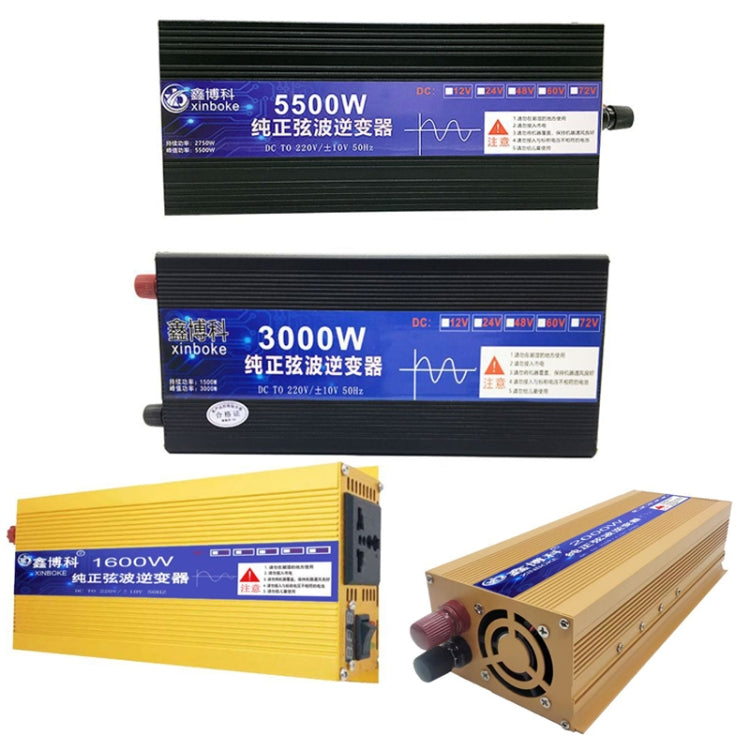 Inverter a onda sinusoidale per auto ad alta potenza XINBOKE, 12V 1600W To 220V 800W(Single Display), 24V 1600W To 220V 800W(Single Display), 48V 1600W To 220V 800W(Single Display), 60V 1600W To 220V 800W(Single Display)                                ...