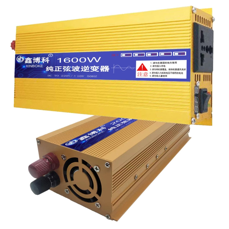 Inverter a onda sinusoidale per auto ad alta potenza XINBOKE, 12V 1600W To 220V 800W(Single Display), 24V 1600W To 220V 800W(Single Display), 48V 1600W To 220V 800W(Single Display), 60V 1600W To 220V 800W(Single Display)                                ...