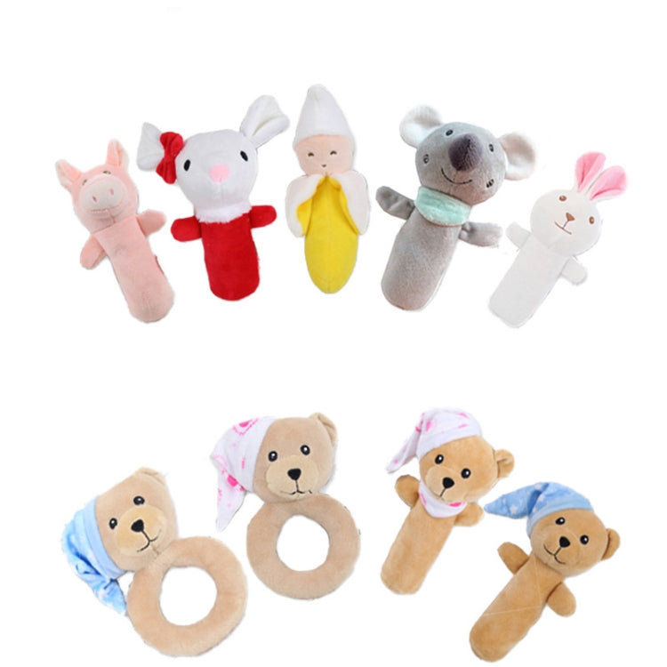 Giocattoli a sonagli per le mani del bambino Giocattoli con impugnatura a mano Giocattoli lenitivi per neonati, stile:, Giraffe, Pink Rabbit, Little Grey Elephant, Koala, Piggy, Monkey, White Rabbit, Little Red Mouse, Little Flower Elephant, Little Ban...
