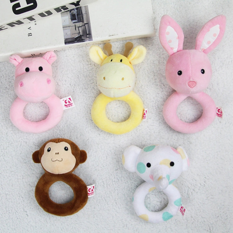 Giocattoli a sonagli per le mani del bambino Giocattoli con impugnatura a mano Giocattoli lenitivi per neonati, stile:, Giraffe, Pink Rabbit, Little Grey Elephant, Koala, Piggy, Monkey, White Rabbit, Little Red Mouse, Little Flower Elephant, Little Ban...