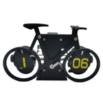 HY-F087 Orologio girevole decorativo per la casa a vibrazione automatica a forma di bicicletta retrò