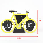 HY-F087 Orologio girevole decorativo per la casa a vibrazione automatica a forma di bicicletta retrò