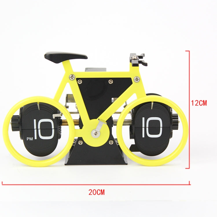 HY-F087 Orologio girevole decorativo per la casa a vibrazione automatica a forma di bicicletta retrò