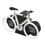 HY-F087 Orologio girevole decorativo per la casa a vibrazione automatica a forma di bicicletta retrò