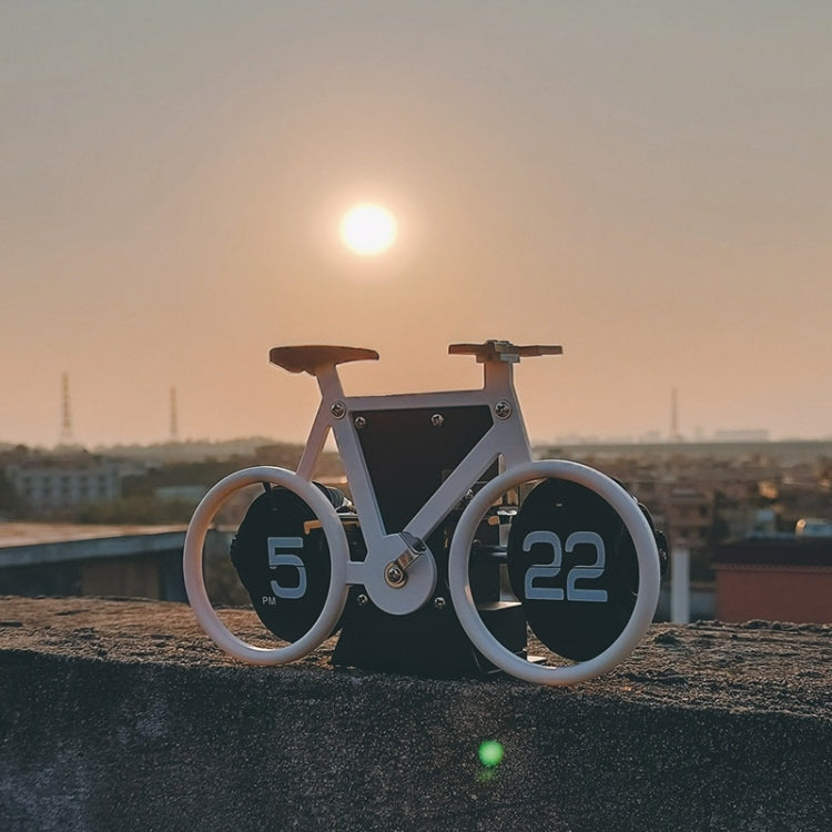 HY-F087 Orologio girevole decorativo per la casa a vibrazione automatica a forma di bicicletta retrò