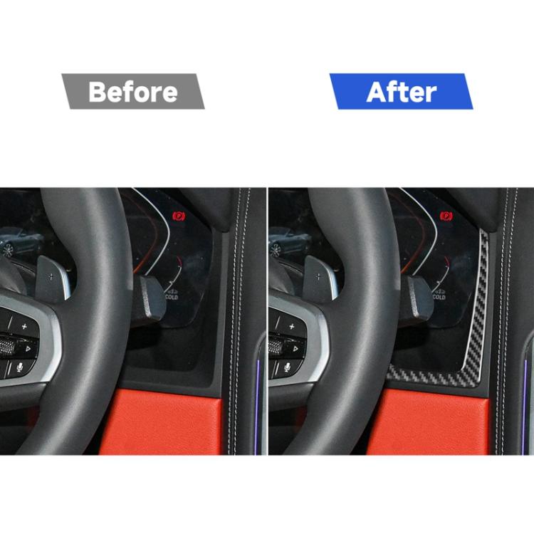 Per BMW Serie 8 G14 2019-2024 2 pezzi/set strumenti guida a sinistra adesivi decorativi su entrambi i lati, Left-hand Drive