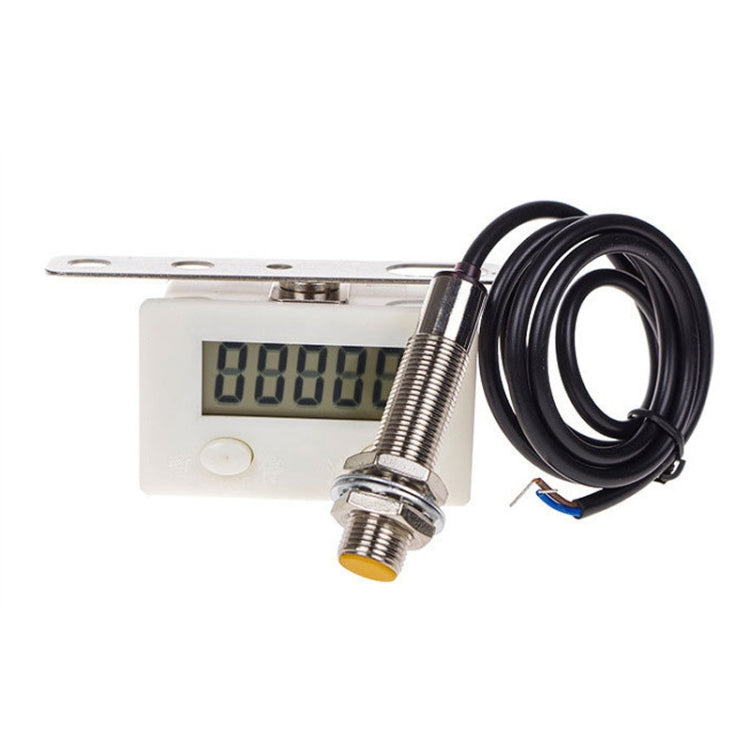Contatore digitale elettronico a 5 display Contatore di perforazione interruttore sensore magnetico industriale, specifiche:, Only Counter, With Nickel-plated Copper Sensor