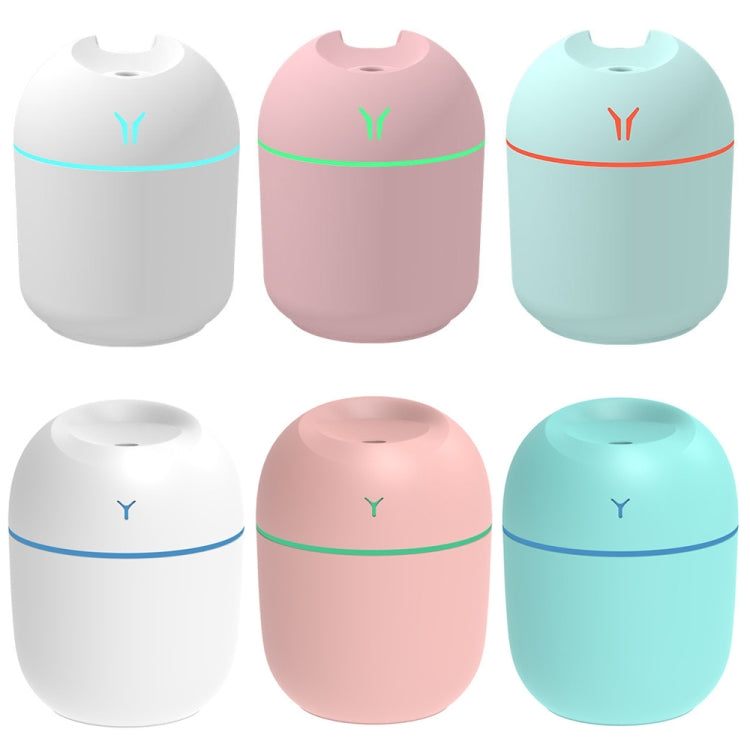 Umidificatore per auto con luce notturna colorata da tavolo USB Mini, specifiche:, 250ml (Y-White), 250ml (Y-Pink), 250ml (Y-Blue), 220ml (Y2-White), 220ml (Y2-Pink), 220ml (Y2-Blue)