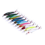 HENGJIA MI094 Simulazione Laser Esche finte Minnow Esche da pesca, 1, 2, 3, 4, 5, 6, 7, 8, 9, 10, 10 Colors Boxed
