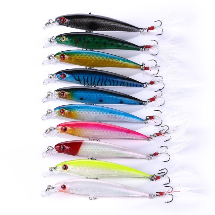 HENGJIA MI094 Simulazione Laser Esche finte Minnow Esche da pesca, 1, 2, 3, 4, 5, 6, 7, 8, 9, 10, 10 Colors Boxed