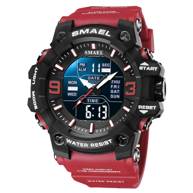 SMAEL 8049 Orologio sportivo impermeabile da uomo Orologio elettronico multifunzione con luce notturna