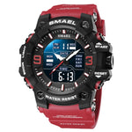 SMAEL 8049 Orologio sportivo impermeabile da uomo Orologio elettronico multifunzione con luce notturna