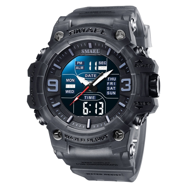 SMAEL 8049 Orologio sportivo impermeabile da uomo Orologio elettronico multifunzione con luce notturna