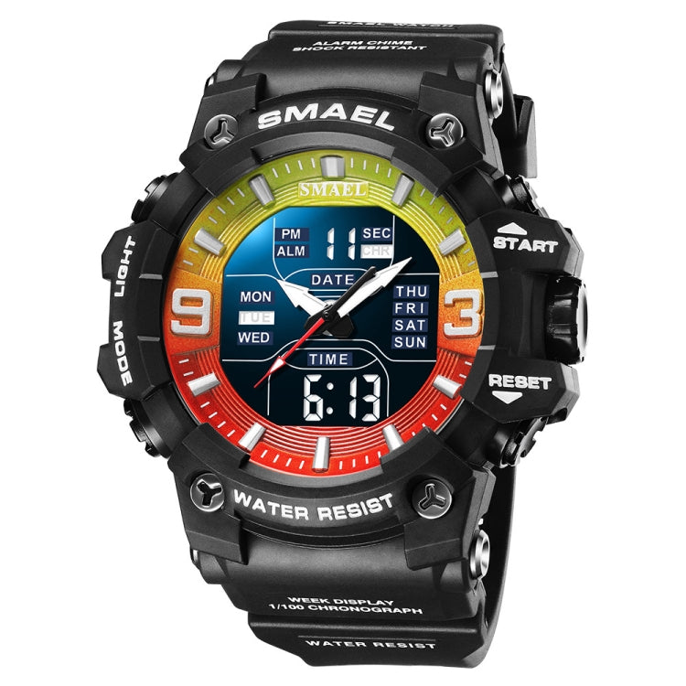 SMAEL 8049 Orologio sportivo impermeabile da uomo Orologio elettronico multifunzione con luce notturna