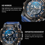 SMAEL 8049 Orologio sportivo impermeabile da uomo Orologio elettronico multifunzione con luce notturna
