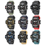SMAEL 8072 Orologio da uomo elettronico multifunzionale da esterno in lega Orologio impermeabile con doppio display