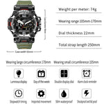 SMAEL 8072 Orologio da uomo elettronico multifunzionale da esterno in lega Orologio impermeabile con doppio display