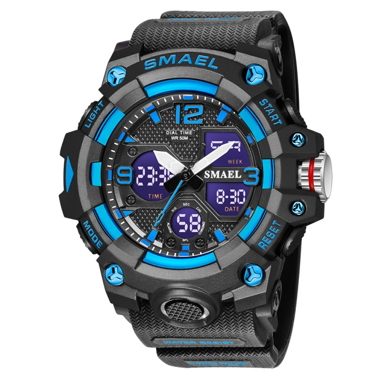 SMAEL 8008 Orologio da uomo luminoso impermeabile multifunzionale per sport all'aria aperta, Red, Black, Orange, Fluorescent Green, Deep Blue, Grass Green, Black Gold, Rose Gold, Black Blue
