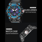 SMAEL 8008 Orologio da uomo luminoso impermeabile multifunzionale per sport all'aria aperta, Red, Black, Orange, Fluorescent Green, Deep Blue, Grass Green, Black Gold, Rose Gold, Black Blue