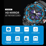 SMAEL 8008 Orologio da uomo luminoso impermeabile multifunzionale per sport all'aria aperta, Red, Black, Orange, Fluorescent Green, Deep Blue, Grass Green, Black Gold, Rose Gold, Black Blue