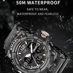 SMAEL 8008 Orologio da uomo luminoso impermeabile multifunzionale per sport all'aria aperta, Red, Black, Orange, Fluorescent Green, Deep Blue, Grass Green, Black Gold, Rose Gold, Black Blue