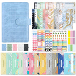 Raccoglitore a fogli mobili in pelle PU con motivo a coccodrillo A6, Crocodile Pattern (Bean Green), Crocodile Pattern (Warm White), Crocodile Pattern (Pink), Crocodile Pattern (Glaze Blue), Crocodile Pattern (Rock Gray)