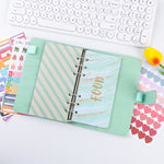 Raccoglitore a fogli mobili in pelle PU con motivo a coccodrillo A6, Crocodile Pattern (Bean Green), Crocodile Pattern (Warm White), Crocodile Pattern (Pink), Crocodile Pattern (Glaze Blue), Crocodile Pattern (Rock Gray)