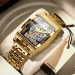 BINBOND B5011 Gear Hollow Orologi da uomo luminosi impermeabili da esterno