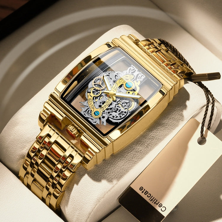 BINBOND B5011 Gear Hollow Orologi da uomo luminosi impermeabili da esterno