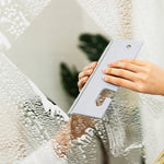Strumenti per la pulizia del tergicristallo in silicone per specchio da bagno, White, Grey