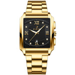 BINBOND B4143 Orologi al quarzo impermeabili da uomo rettangolari da esterno