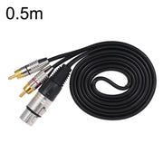 Cavo audio stereo XLR femmina a 2 RCA maschio 0,5-10m