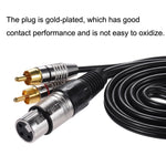 Cavo audio stereo XLR femmina a 2 RCA maschio 0,5-10m