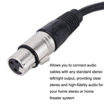 Cavo audio stereo XLR femmina a 2 RCA maschio 0,5-10m