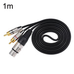 Cavo audio stereo XLR femmina a 2 RCA maschio 0,5-10m