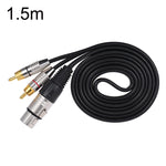 Cavo audio stereo XLR femmina a 2 RCA maschio 0,5-10m