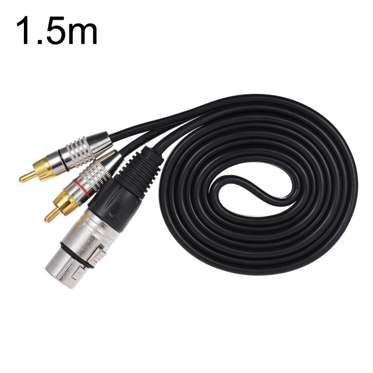 Cavo audio stereo XLR femmina a 2 RCA maschio 0,5-10m