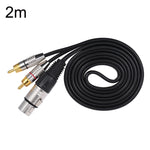 Cavo audio stereo XLR femmina a 2 RCA maschio 0,5-10m