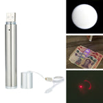 3 in 1 torcia ricaricabile USB penna laser a infrarossi rilevatore di valuta lampada, Silver