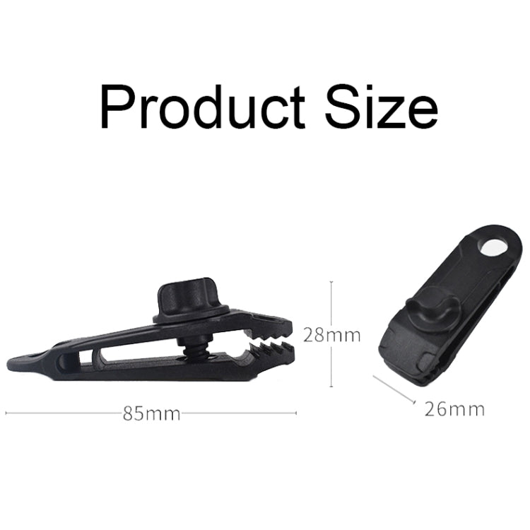 10pcs tenda aggiuntiva punto di trazione clip squalo campeggio esterno baldacchino clip antivento, 1PC (Mud-color), 1PC (Dark Green)