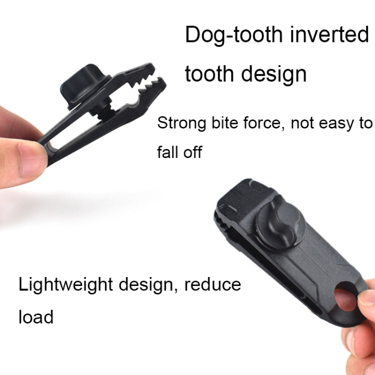 10pcs tenda aggiuntiva punto di trazione clip squalo campeggio esterno baldacchino clip antivento, 1PC (Mud-color), 1PC (Dark Green)