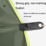 10pcs tenda aggiuntiva punto di trazione clip squalo campeggio esterno baldacchino clip antivento, 1PC (Mud-color), 1PC (Dark Green)