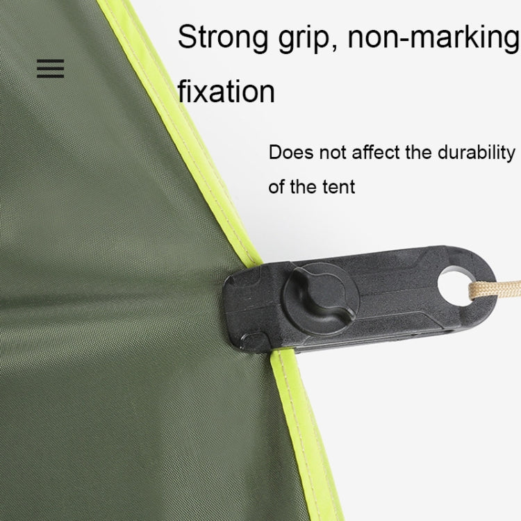 10pcs tenda aggiuntiva punto di trazione clip squalo campeggio esterno baldacchino clip antivento, 1PC (Mud-color), 1PC (Dark Green)