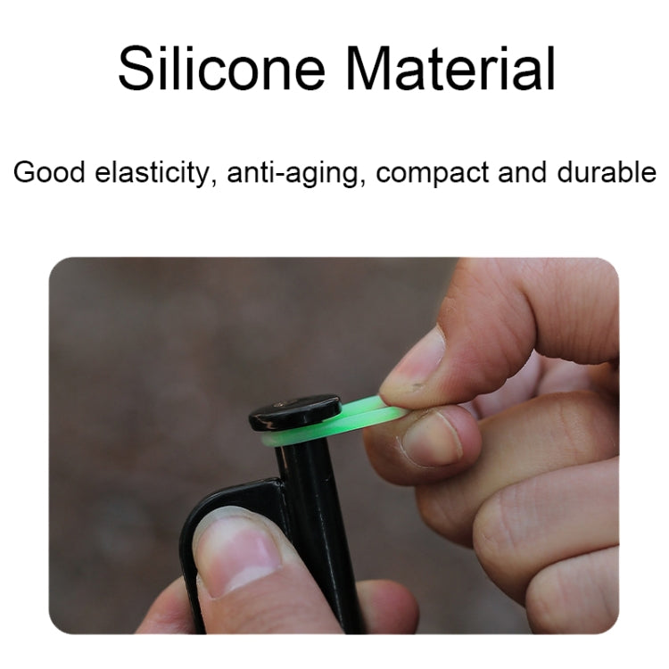 Anello di avvertimento riflettente in silicone multifunzionale con cerchio luminoso da campeggio all'aperto da 100 pezzi, Luminous Circle