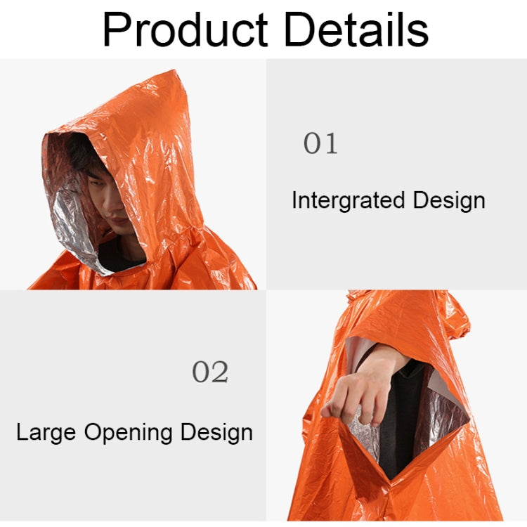 Impermeabile multifunzionale antivento riflettente addensato per ciclismo all'aperto, 130 x 100 cm (Orange)