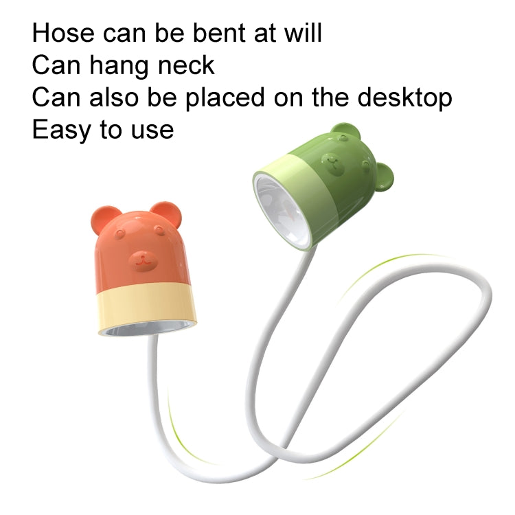 KD201 Lampada portatile da appendere al collo per leggere la luce notturna a LED, stile:, Bear (Blue+Brown), Bear (Orange+Green), Little Deer (Orange+Green), Little Deer (Blue+Brown), Bunny (Pink+Purple), Bunny (Green+Yellow), Cat (Green+Yellow)       ...