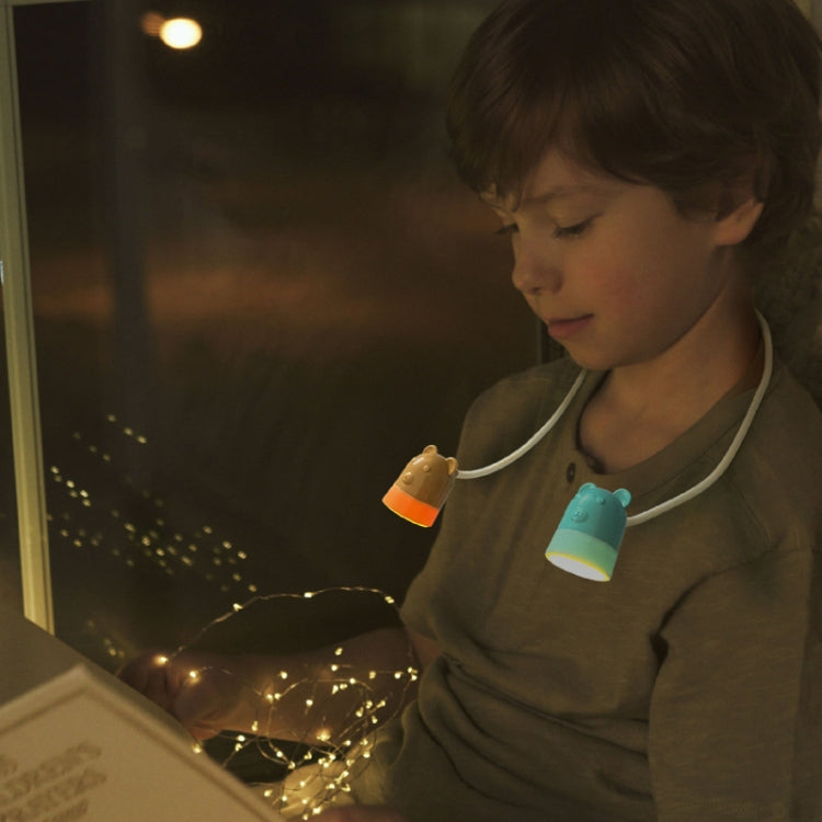 KD201 Lampada portatile da appendere al collo per leggere la luce notturna a LED, stile:, Bear (Blue+Brown), Bear (Orange+Green), Little Deer (Orange+Green), Little Deer (Blue+Brown), Bunny (Pink+Purple), Bunny (Green+Yellow), Cat (Green+Yellow)       ...