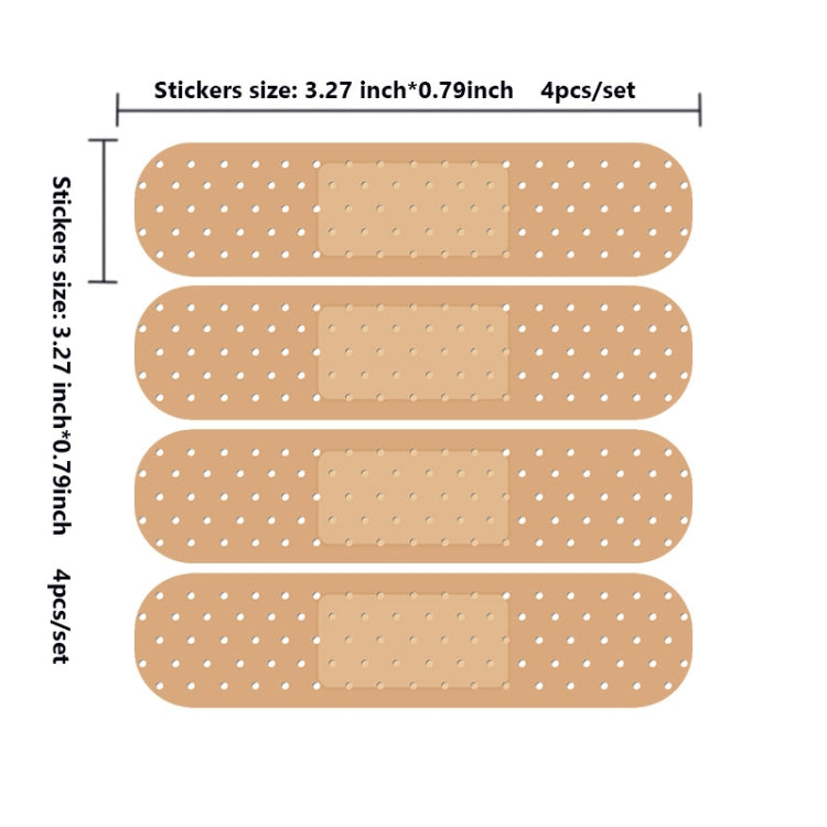 5 set di adesivi in PVC per cerotto per riparazione di graffi per auto per laptop, Band-Aid Sticker