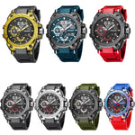 SMAEL 8060 Orologio da uomo sportivo in lega impermeabile con display luminoso Orologio a specchio HD